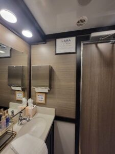 Bathroom wooden wall