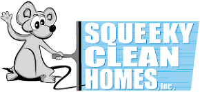 Squeeky Clean Homes Inc The logo for squeeky clean homes shows a mouse holding a vacuum cleaner.