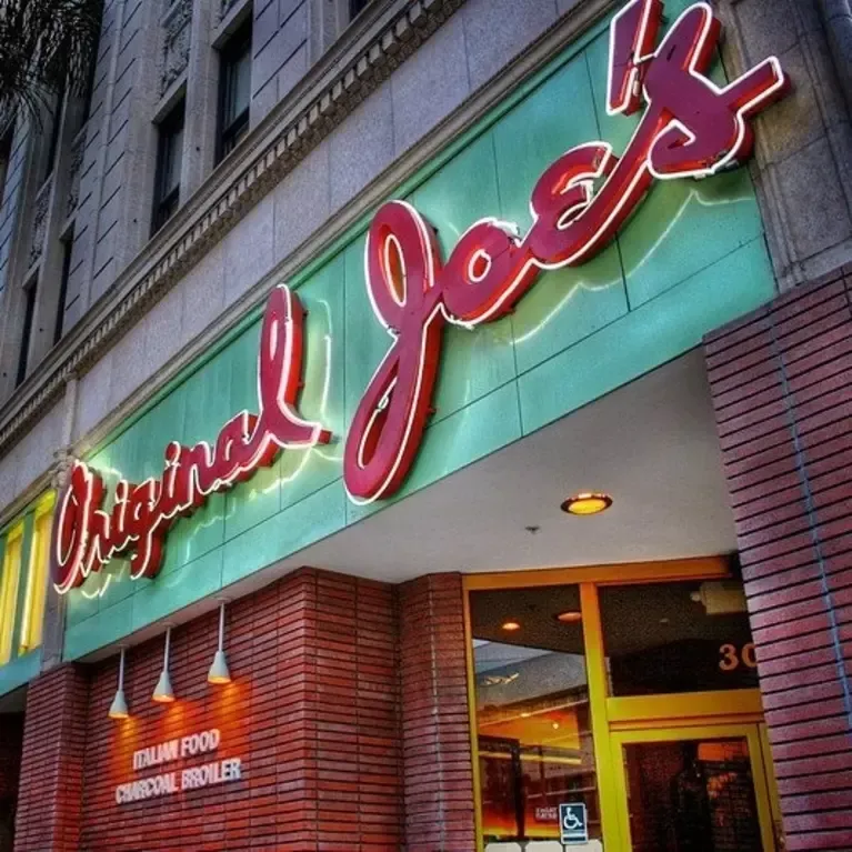 The outside of a restaurant called original joe 's