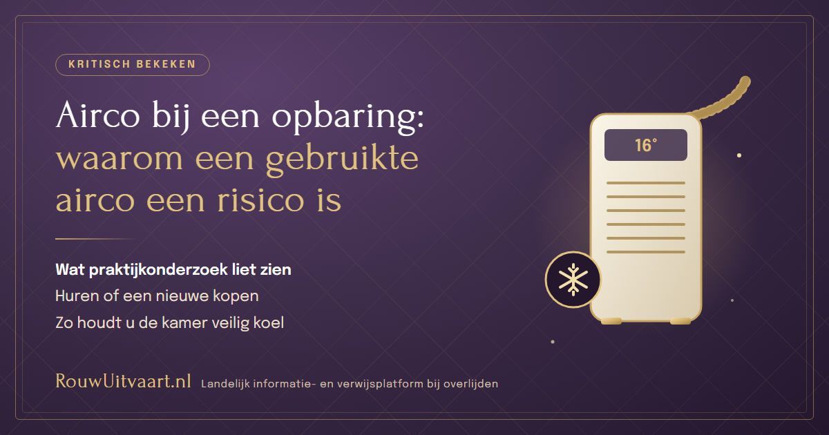 Paarse kaart: airco bij een opbaring, waarom een gebruikte airco een risico is
