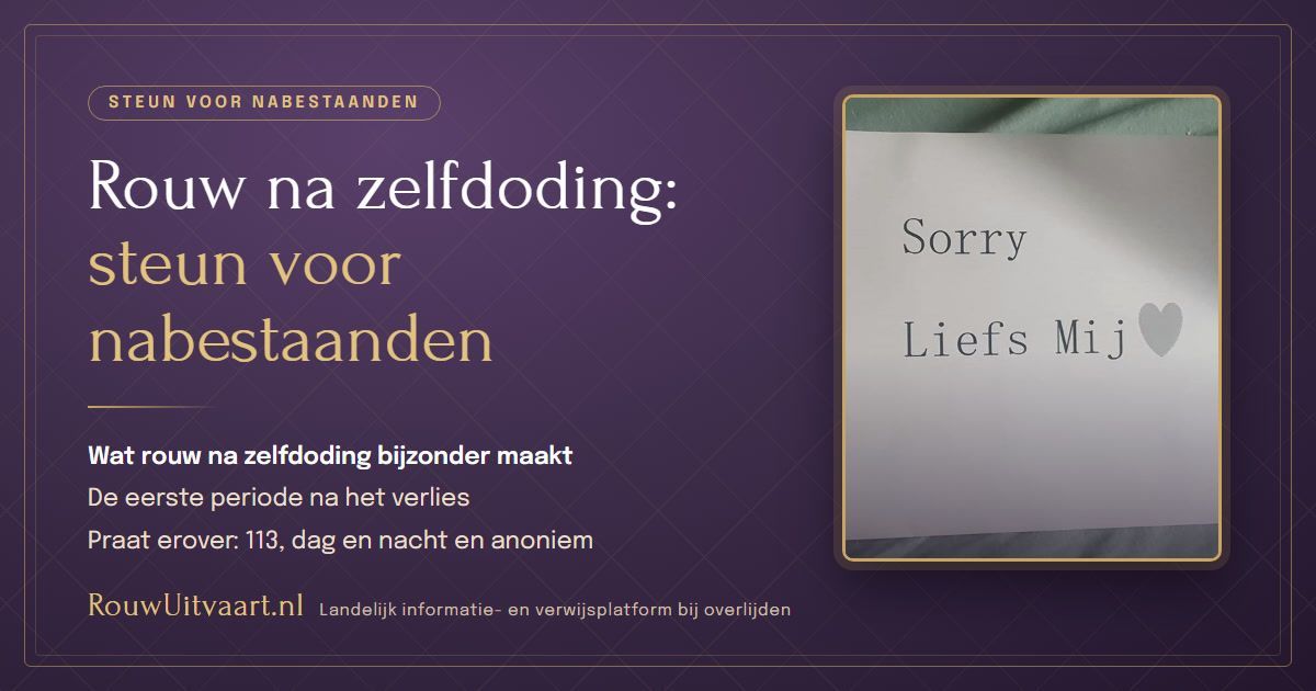 Sorry als symbool van troost, herinnering en rouw na zelfdoding