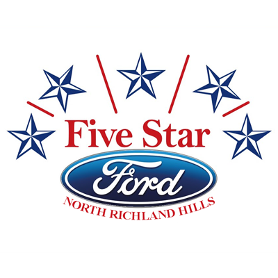 Five Star Ford North Richland Hills logo with blue stars and red text