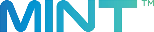 The mint logo is blue and green on a white background.