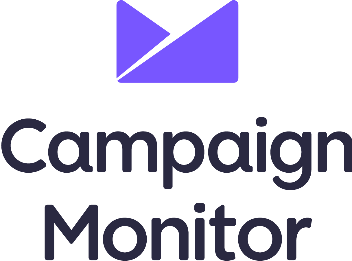 The campaign monitor logo has a purple envelope on it.