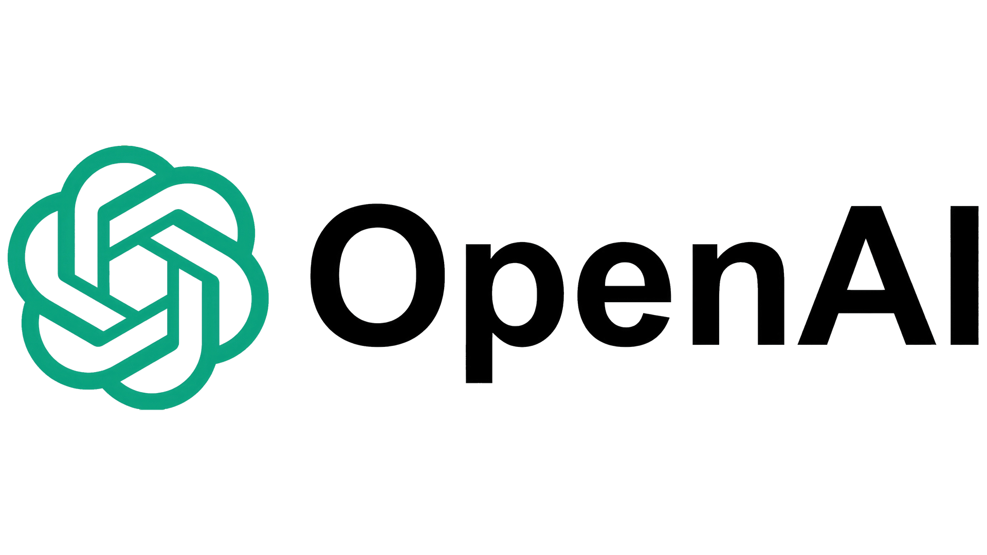 The openai logo is a green and black logo with a knot in the middle.