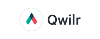 A logo for qwilr with an arrow in a circle