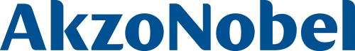 The AkzoNobel corporate logo in blue text on a white background.