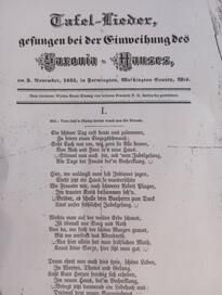 image of song sung at the Saxonia House dedication 1855