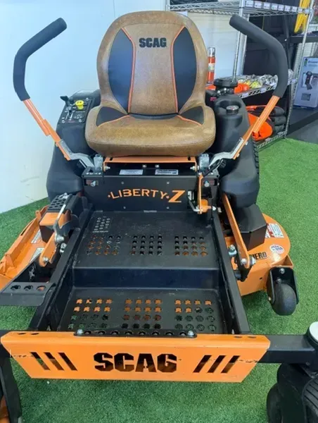 Orange Scag Zero-turn Lawn Mower With Black Seat — Lift It Equipment in Tuggerah, NSW