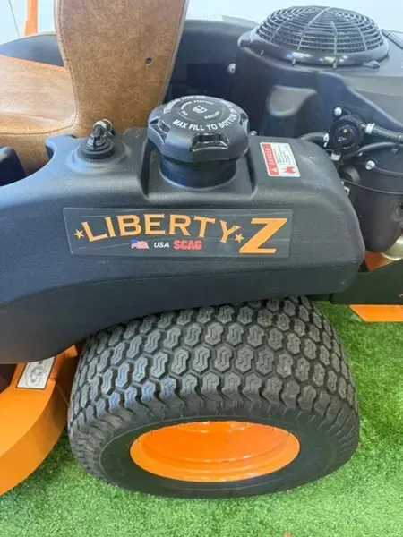 Close-up of a Liberty Z Zero-turn Mower Wheel — Lift It Equipment in Tuggerah, NSW