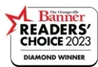 The banner readers ' choice 2023 diamond winner logo