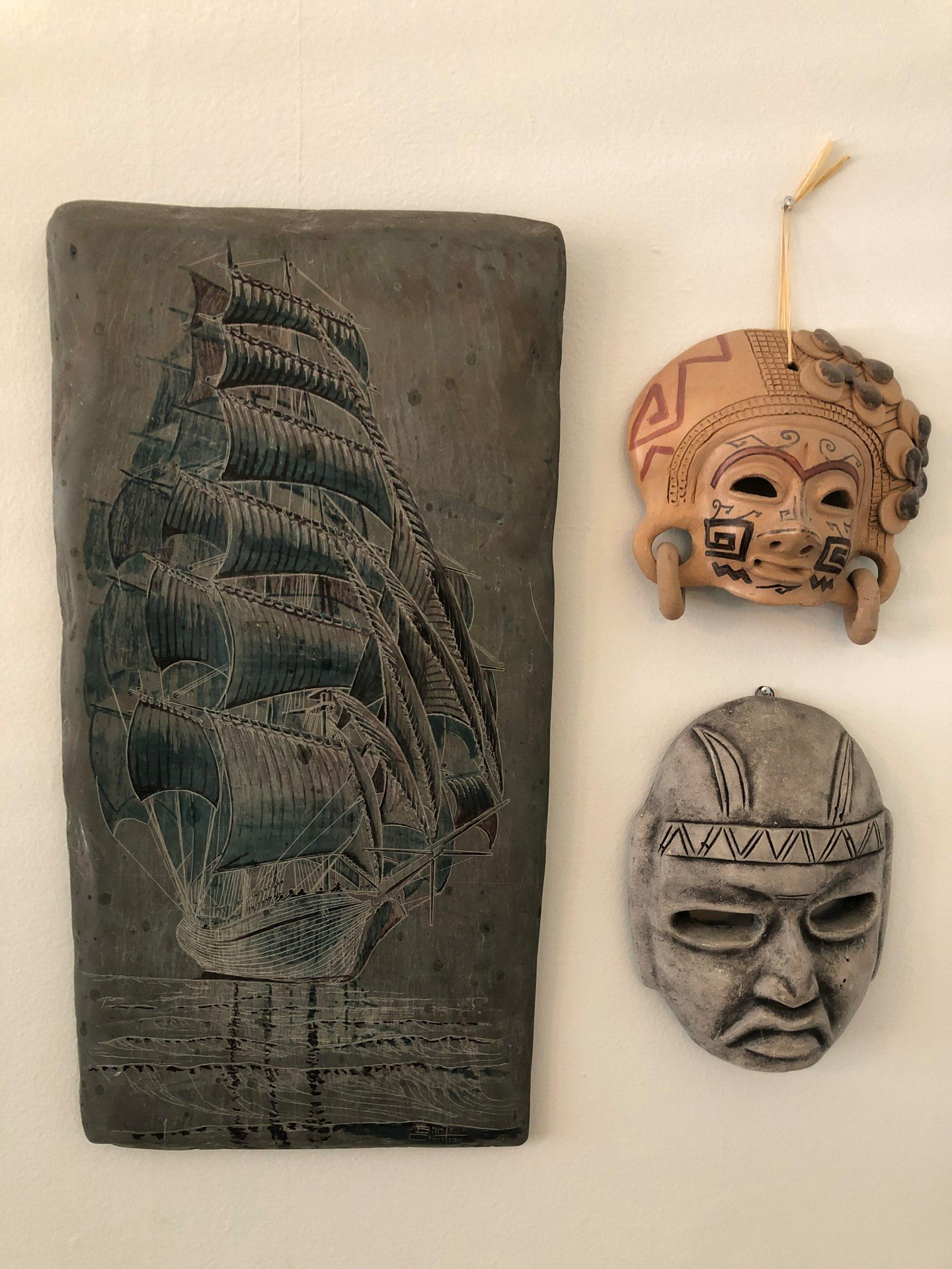 Ship and Mask Art in Dr. Berg's Office — San Francisco, CA — Dr. Ulrich Burg, MD