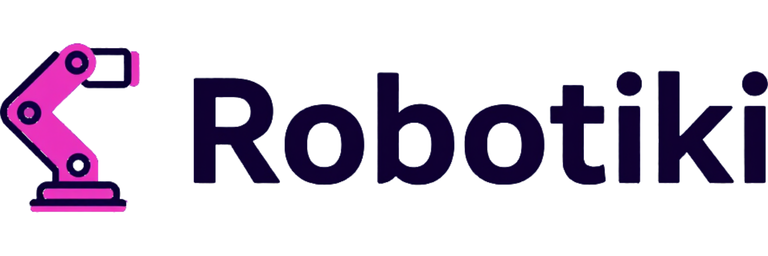 Icono de brazo robótico rosa junto a la palabra 