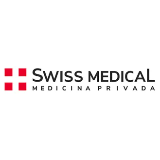 Logotipo de Swiss Medical con icono de cruz roja y el texto “Swiss Medical Medicina Privada” sobre fondo blanco.