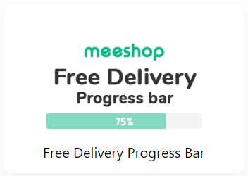 Meeshop gratis levering statuslinje 75 % gratis levering statuslinje