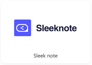 Logoet for sleeknote er en slank note-app.