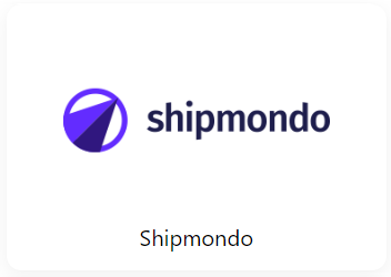 Logoet for shipmondo er en lilla cirkel med et fly på.