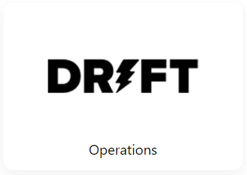 Et sort/hvidt logo til driftoperationer på en hvid baggrund.