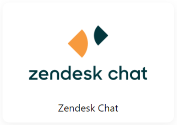 Et logo til zendesk chat på en hvid baggrund