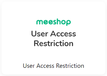 Meeshop brugeradgangsbegrænsning brugeradgangsbegrænsning