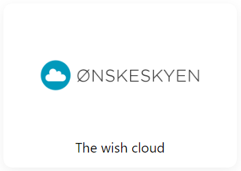 A logo for ønskeskyen the wish cloud