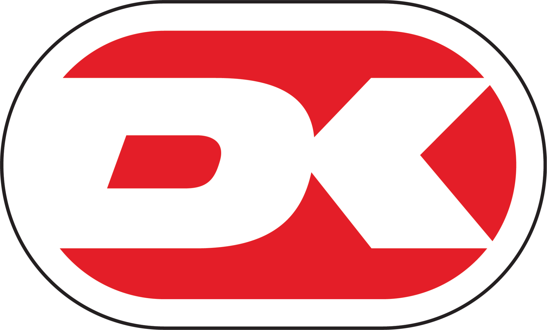 Et rødt og hvidt logo for en virksomhed, der hedder dk