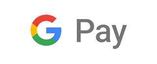 Google Pay-logoet er på en hvid baggrund.