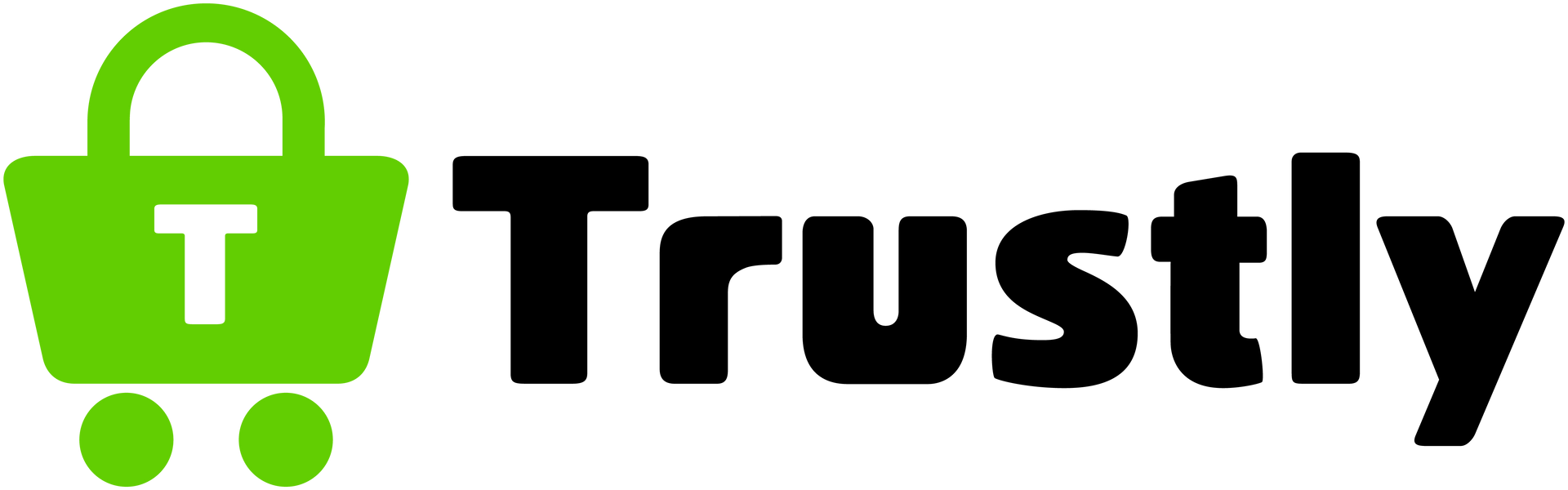 Logoet for trustly er en grøn indkøbskurv med en lås på.