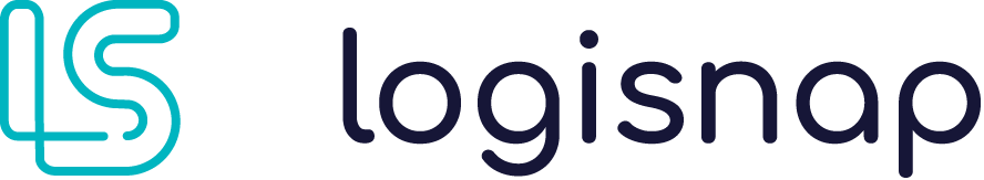 Et logo til logisnap vises på en hvid baggrund.