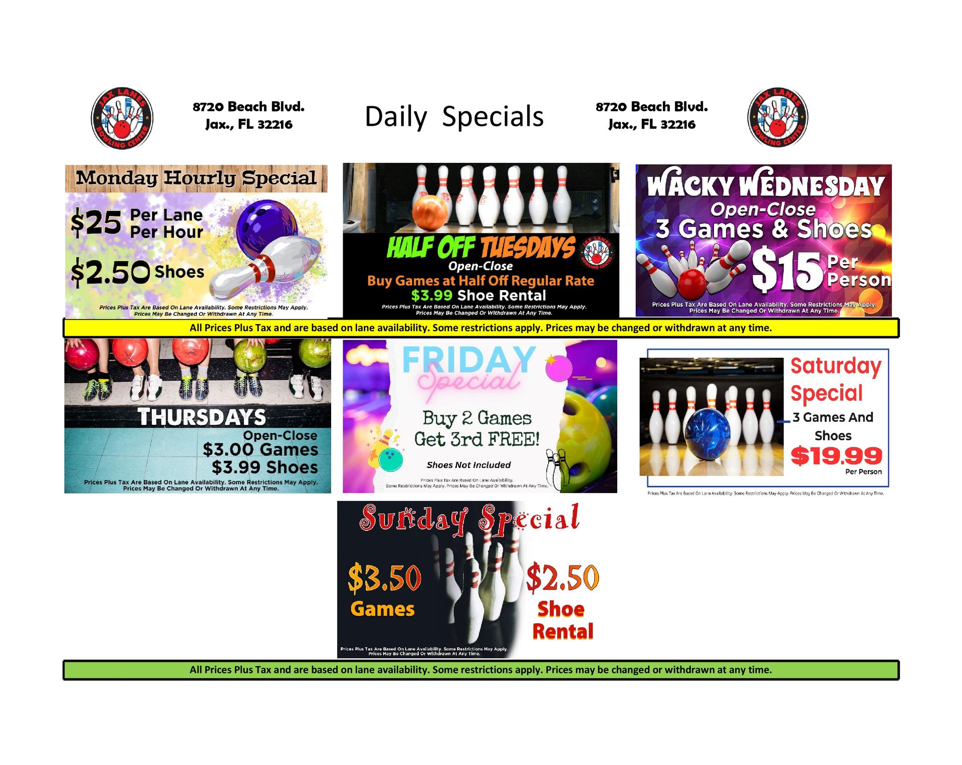 Bowling Alley Jacksonville, FL Jax Lanes Bowling Center