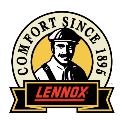 Lennox logo: Man in cap,