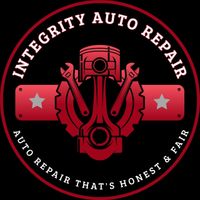 Integrity Auto Repair logo with red engine and stars, featuring the slogan “Auto repair that’s honest & fair.”