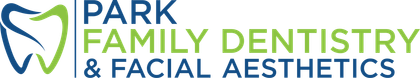 Park Family Dentistry & Facial Aesthetics logo in green and blue with tooth icon