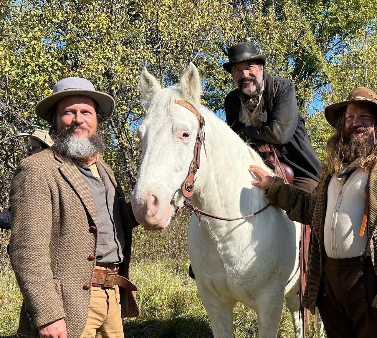white movie horse