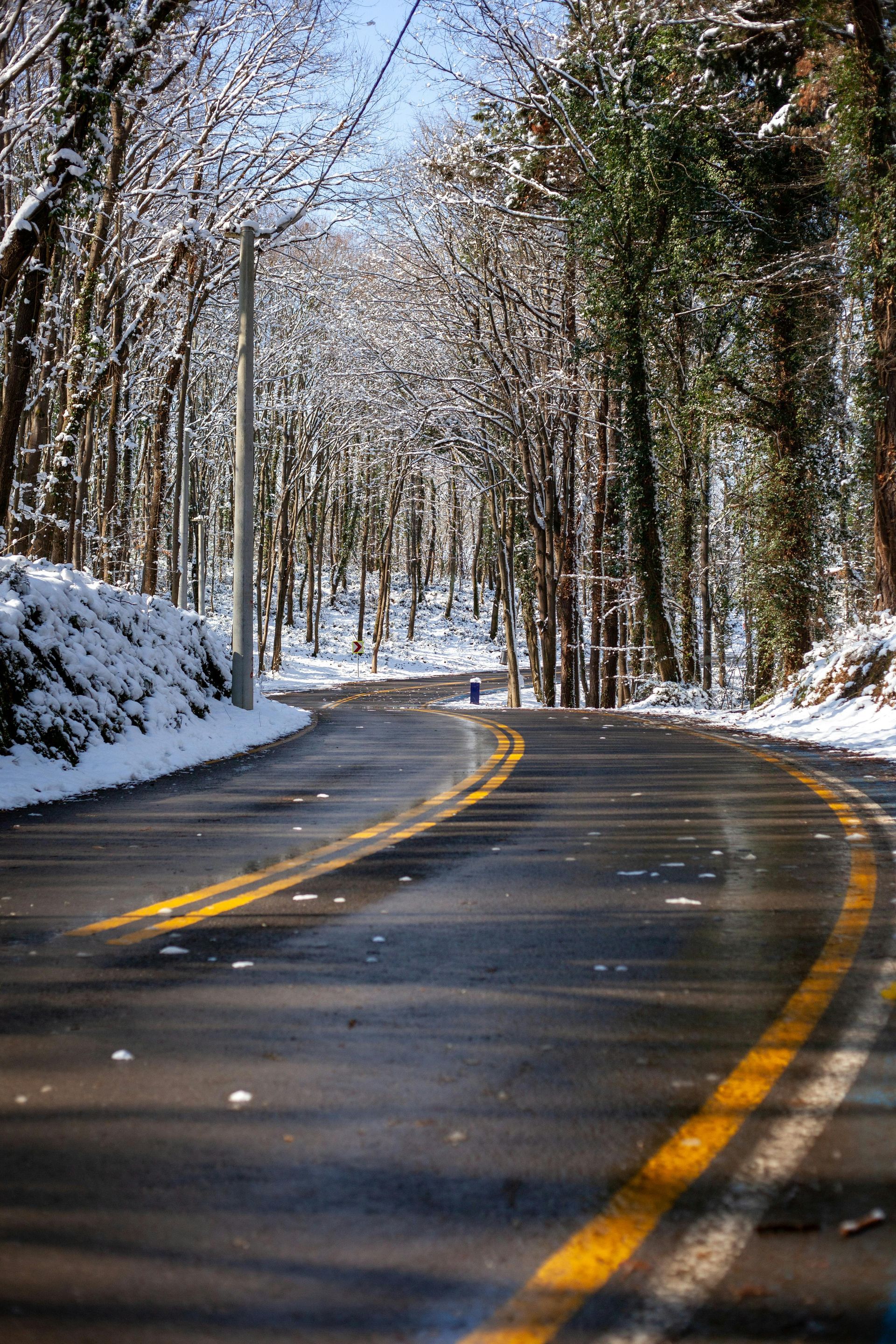 image of winter road