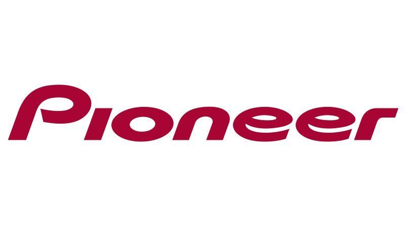 Pioneer logo in red italic text on a white background