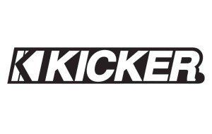 Black Kicker logo in bold italic text on a white background