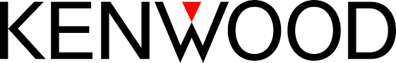 Kenwood logo in black text with a red triangle accent above the W
