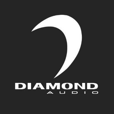 Diamond Audio logo on a dark background, with a white curved emblem above the brand name.