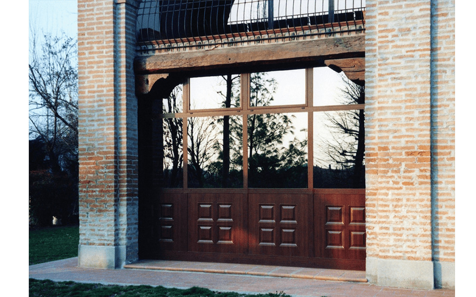 Portone con vetrata