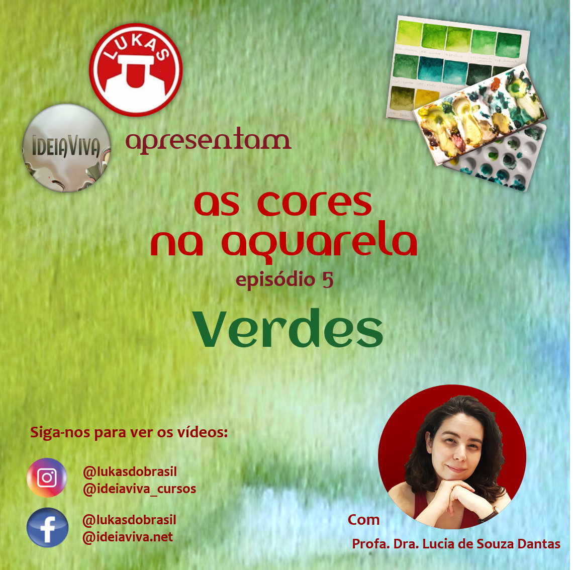 Aula sobre prática e teoria da cor aplicadas à aquarela