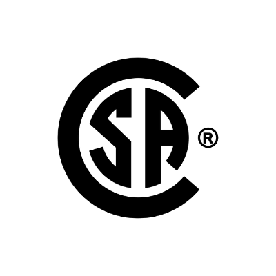 Black CSA logo with a registered trademark symbol