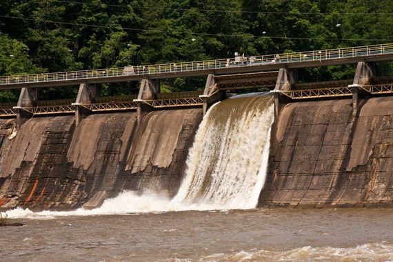 Dam with water