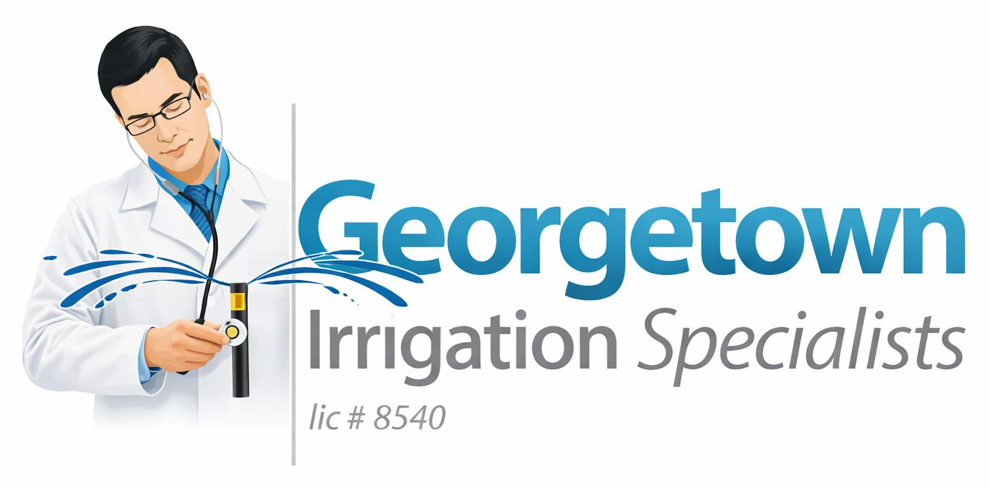 Logo: Doctor with stethoscope spraying water; 