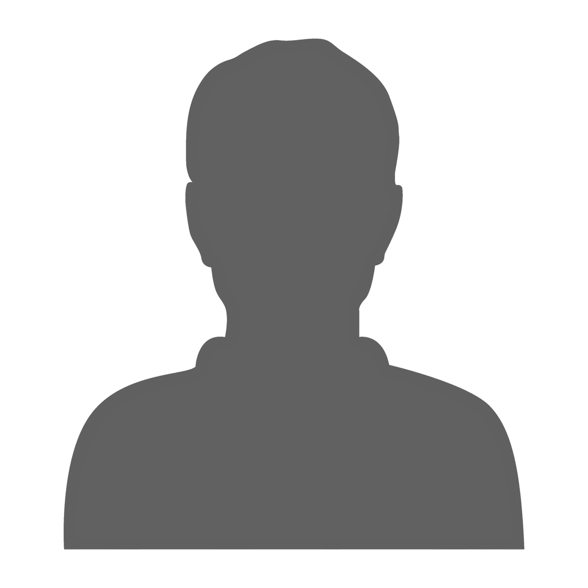 Gray generic user profile silhouette icon on a white background