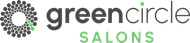 Green Circle Salons logo with gray and green text and a circular dot pattern