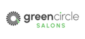 Green Circle Salons logo with a gray-and-green circular dot icon and green text on a white background