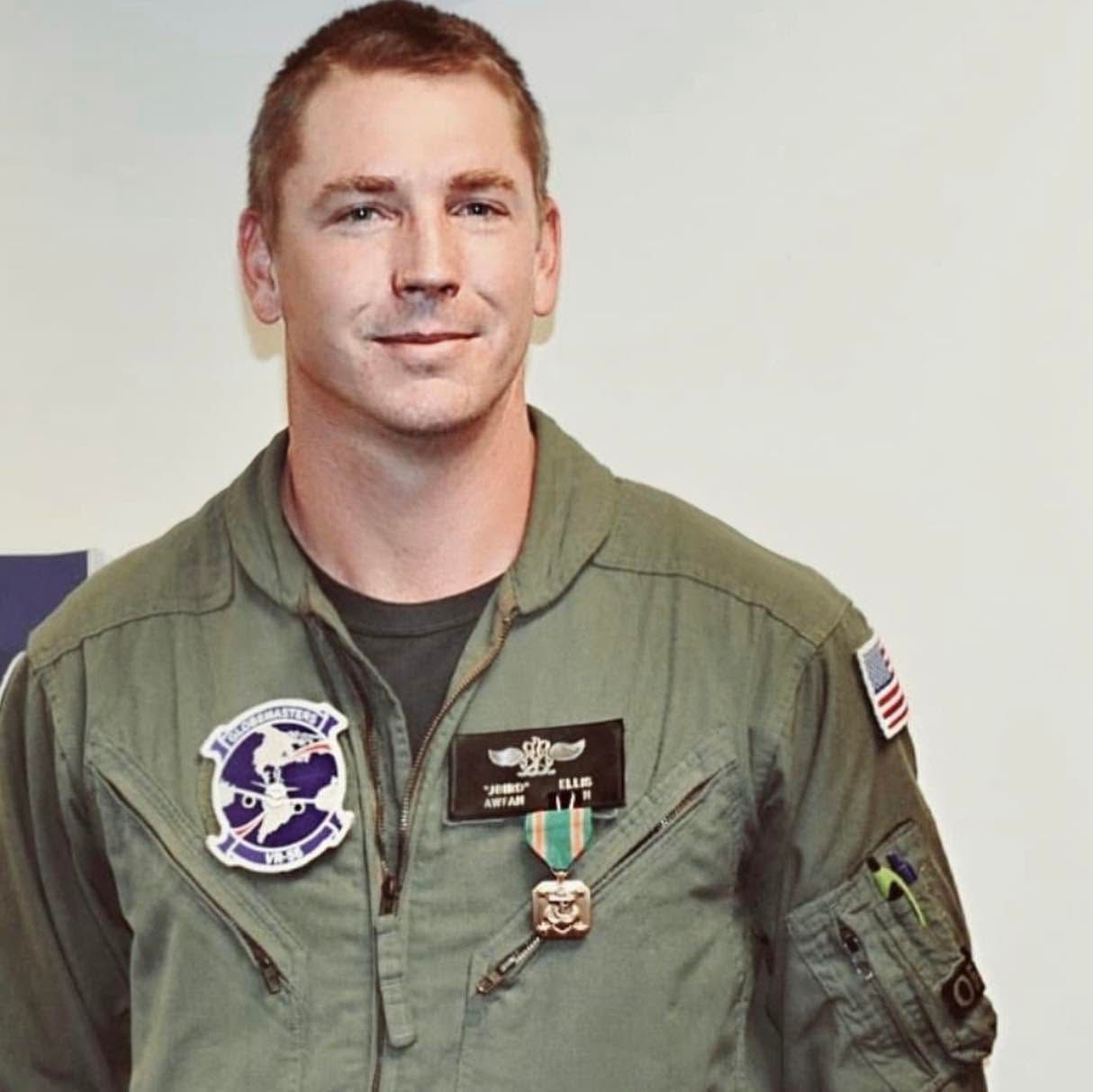 Jayton A. Ellis in United States Navy uniform, founder of the Carry The Colors Foundation