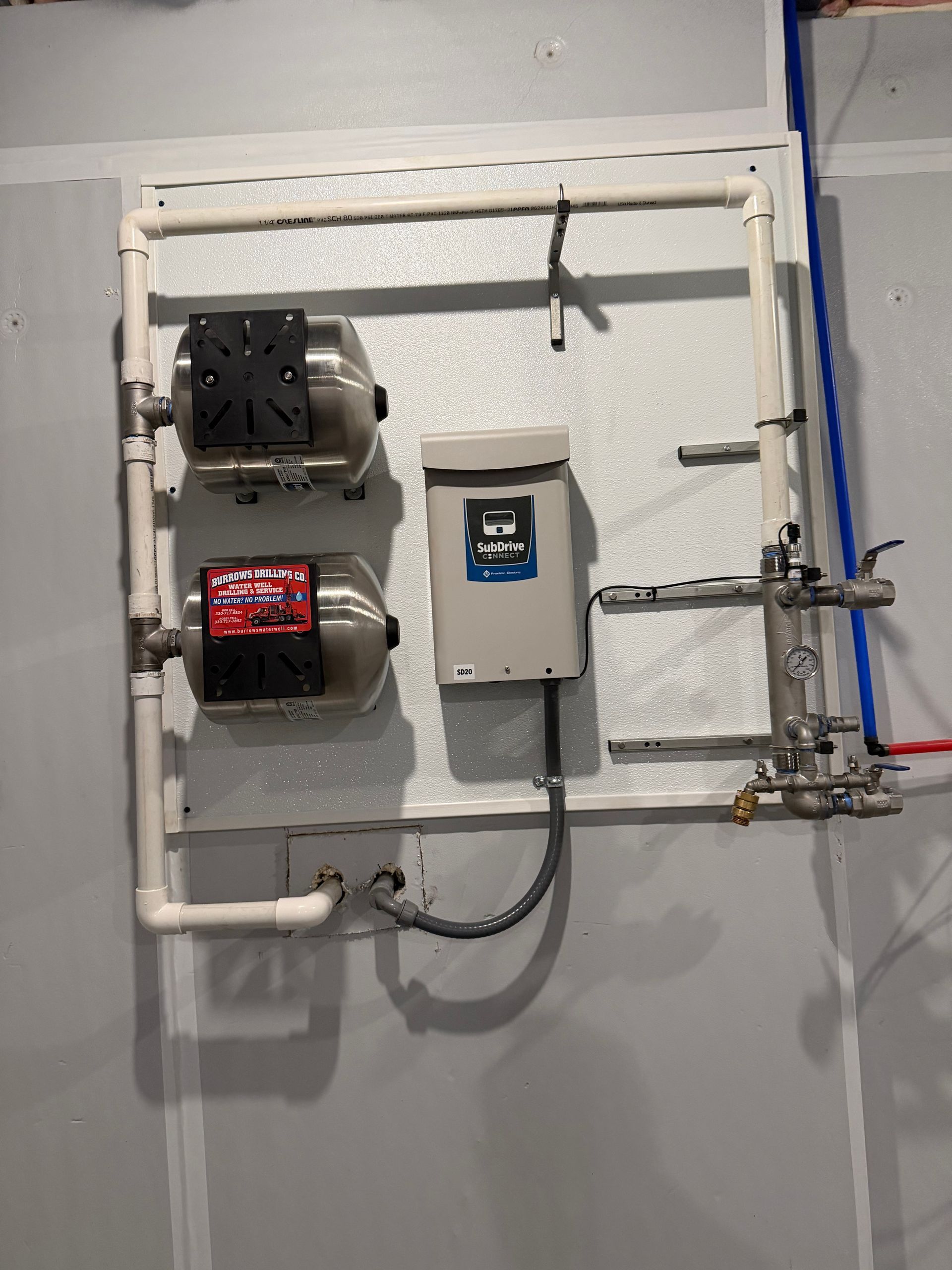 30 gallons per minute Variable speed constant pressure pump system for a large home with lawn irrigation.