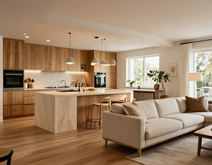 Open-concept living and kitchen renovation